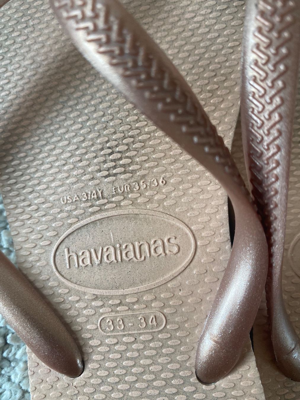 Havaianas Scarpe per ragazze: FlipFlops Havaianas Gr. 33-34 rosegold – Usato da Rapperswil SG venduto da cw30042006 1