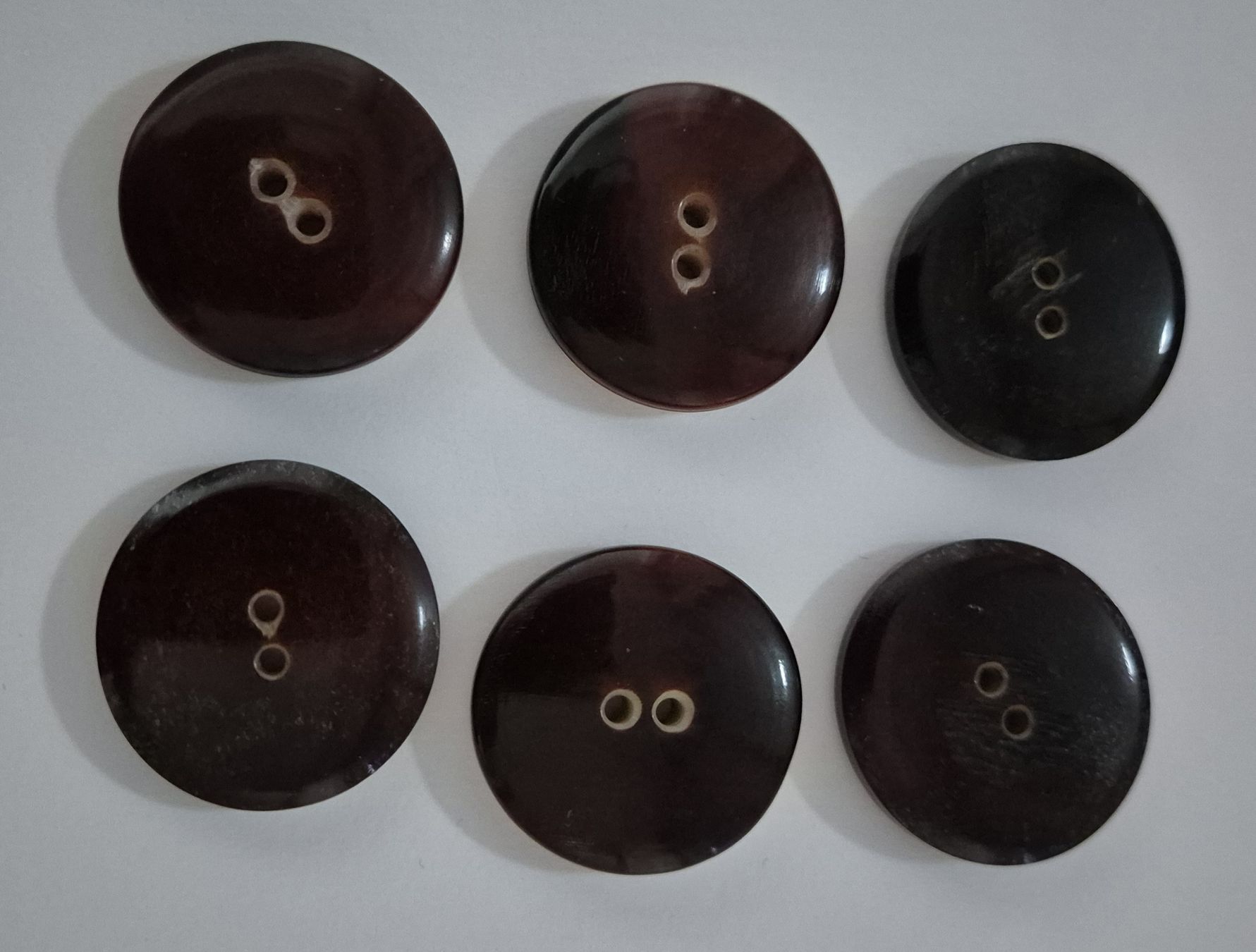 Boutons: 6 Stück Vintage Knöpfe Horn – D'occasion à Illnau par Bab58blau 1