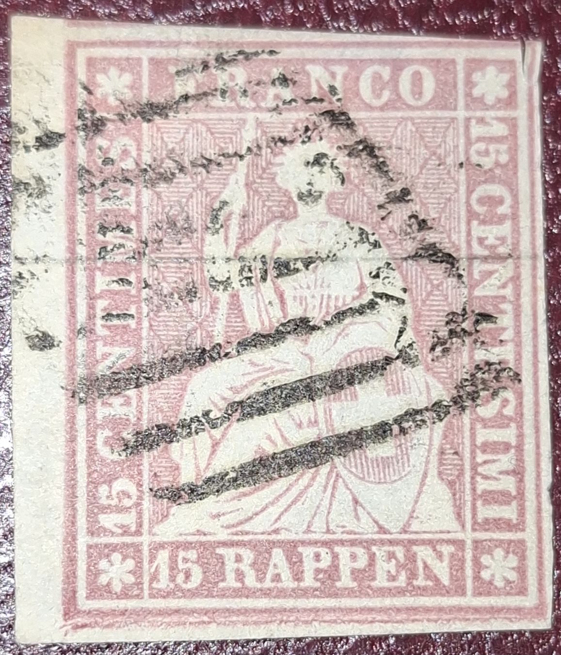 Tutti i francobolli: Strubel 24B Kat. 140.- – Usato da Balgach venduto da SIMEON27