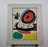 🟢 Joan Miró Lithographie " Three llibres "
