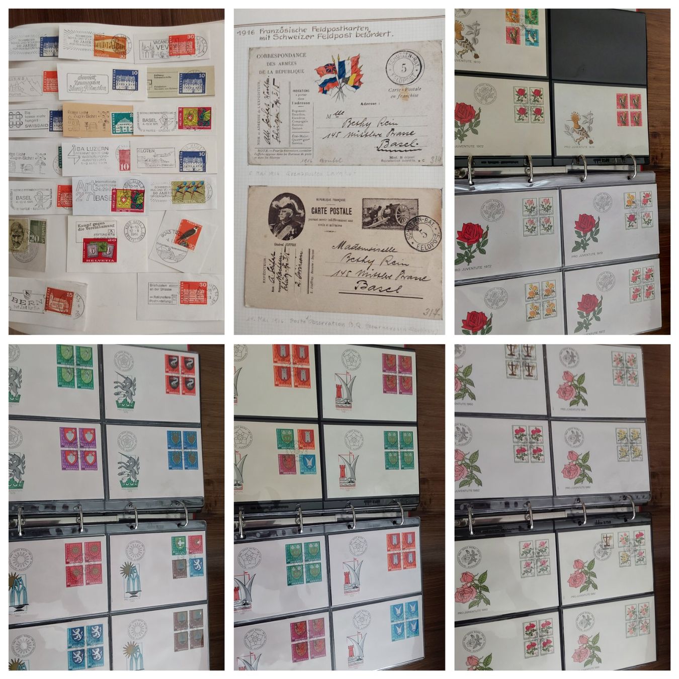 Alle Briefmarken: 6 Briefmarken-/Briefalben, CH, UNO – Gebraucht aus Münchwilen AG von Nesar 6