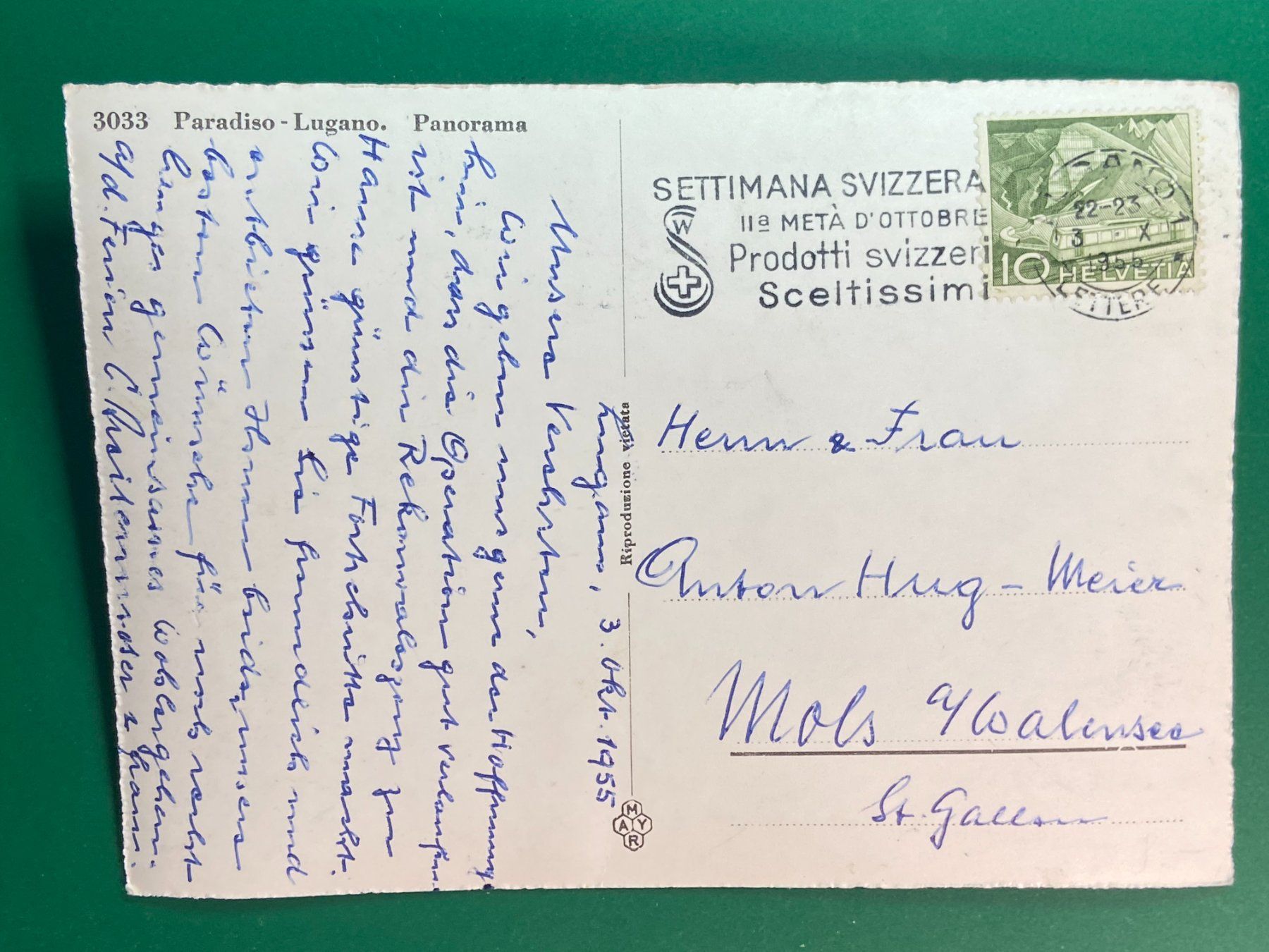 Cartoline postali: Paradiso-Lugano - Panorama – Usato da Steg VS venduto da _vinci_ 1