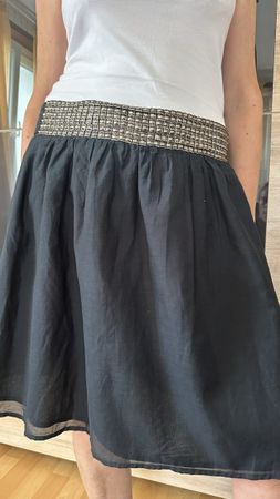 Jupe noire avant-premiere en soie taille M 