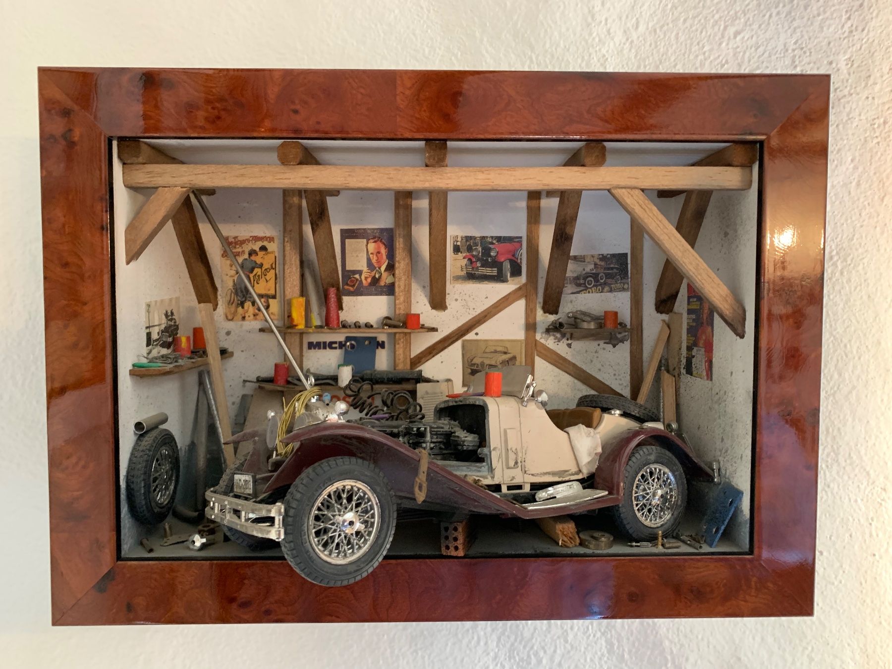 Mercedes-Benz Modellautos: Einmaliges Diorama "Mercedes Oldtimer mit Werkstatt" – Gebraucht aus Widnau von sei_g6d9