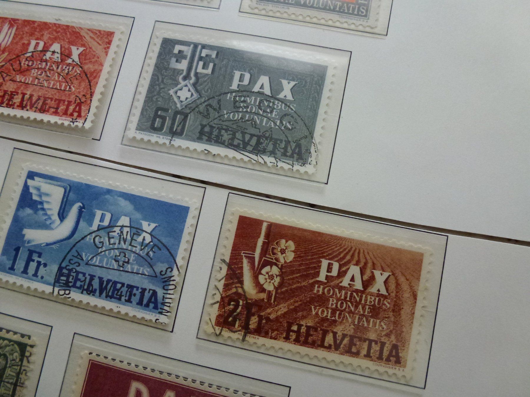 Alle Briefmarken: ++ PAX Satz 1945 gestempelt – Gebraucht aus Walkringen von Casablanca777 5