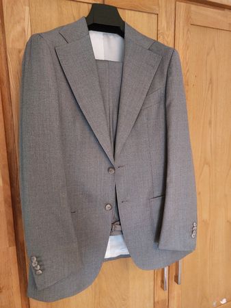 costume suitsupply gris clair en laine s130 taille 48