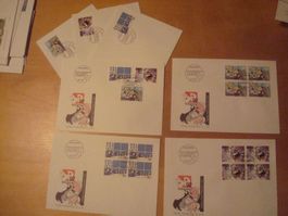 CH 1992 Serie FDC einzeln und 4er