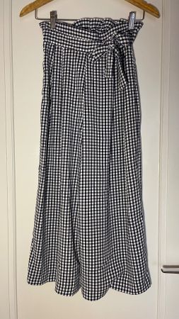 Pantalon large vichy