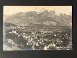 AK 1917 von Mels mit Falknis,  Abstempelung MELS