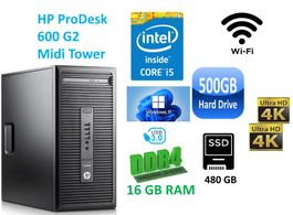 HP ProDesk 600 G2, i5, 16GB RAM, 480GB SSD+500GB HDD, WLAN