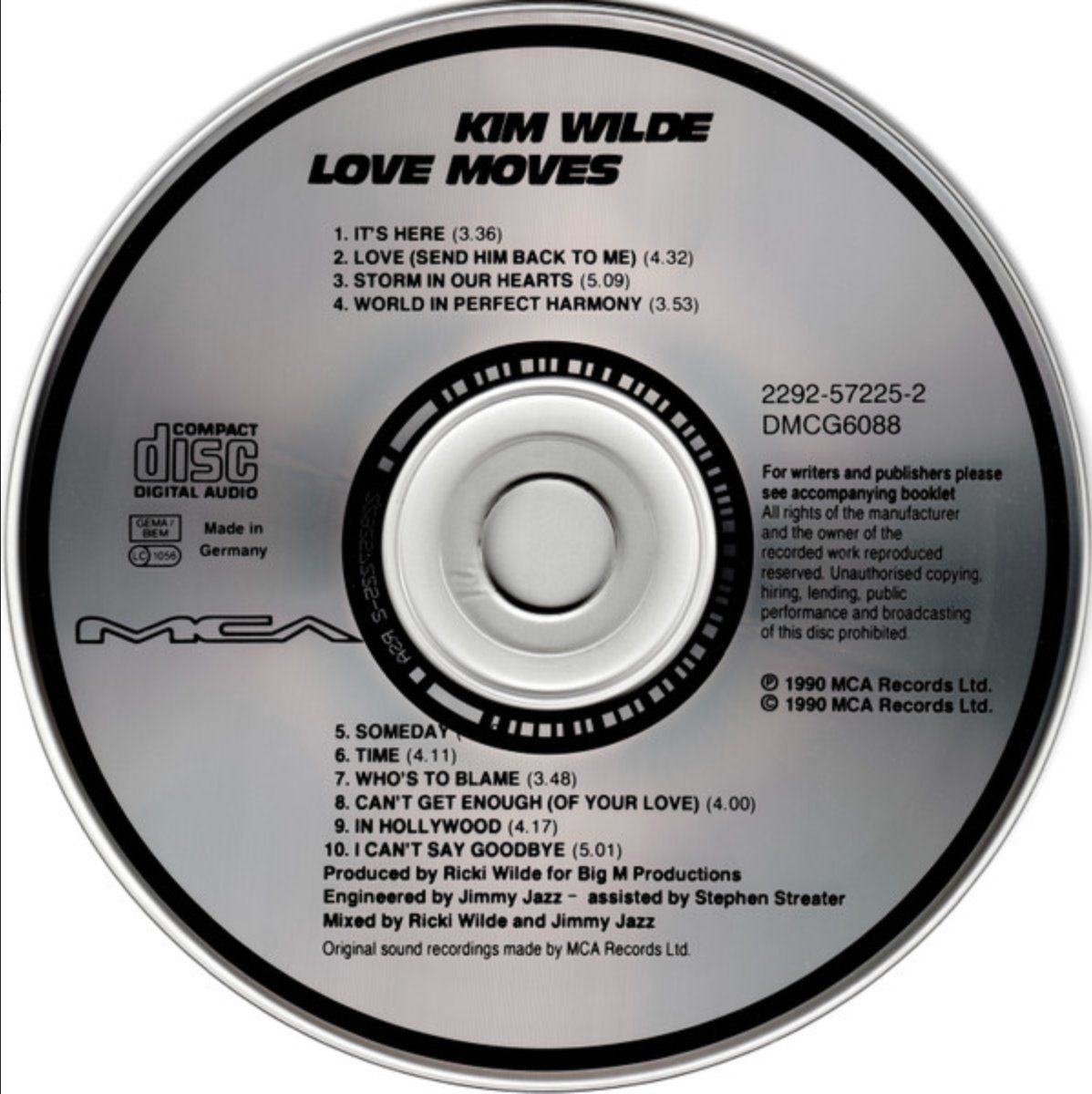 CD: Kim Wilde – Love Moves – Usato da Brunnen venduto da Barfly5 2