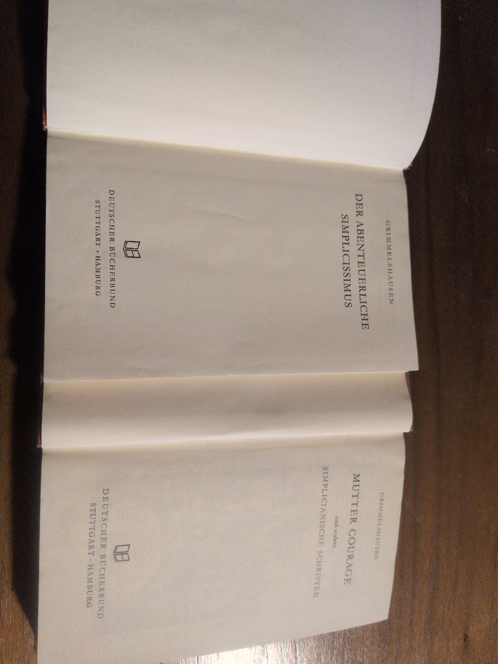 Livres: Grimmelshausen Simplicissimus + Mutter Courage – D'occasion à Eichberg par san_5grt 1