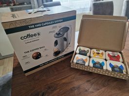 CoffeeB Horizon Kapselmaschine mit 6 Kaffeesorten, neu