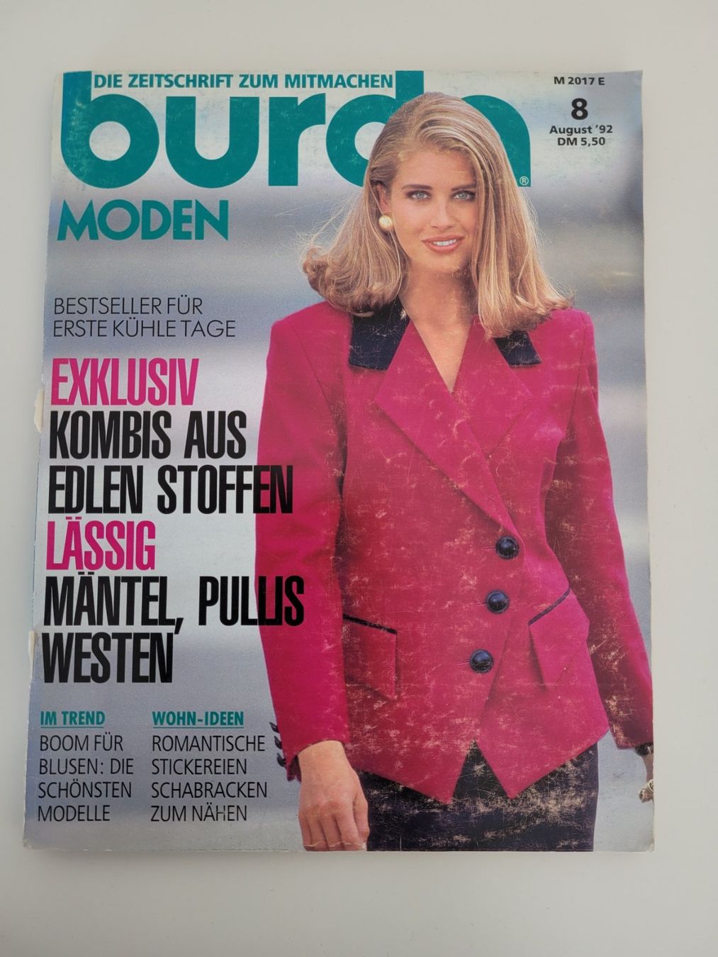 Cartamodelli: Burda Moden 08/1992 mit Schnittmuster – Usato da Aarburg venduto da NDK