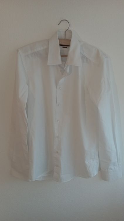 Poloshirt aus flammierter, mercerisierter Baumwolle Beige& Weiß