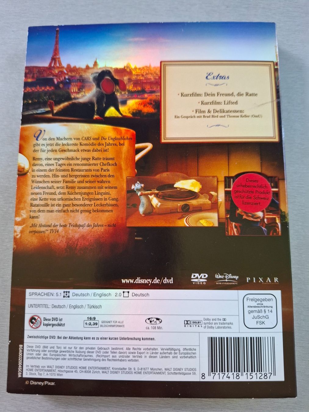Alle DVDs: Ratatouille - Disney - Pixar - mit Extras   /  2 – Gebraucht aus Schlieren von Alena020_0 1