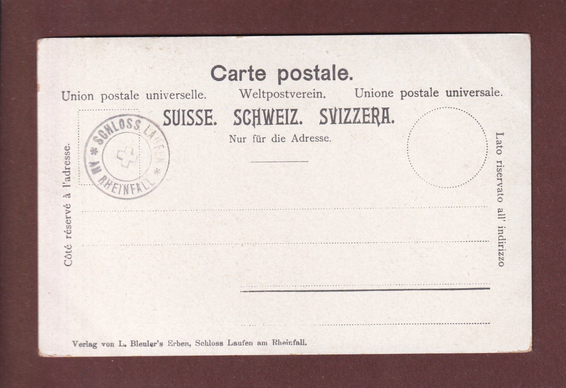 Cartoline postali: RHEINFALL - Fischetz – Usato da Pully venduto da nicecards-shop 1