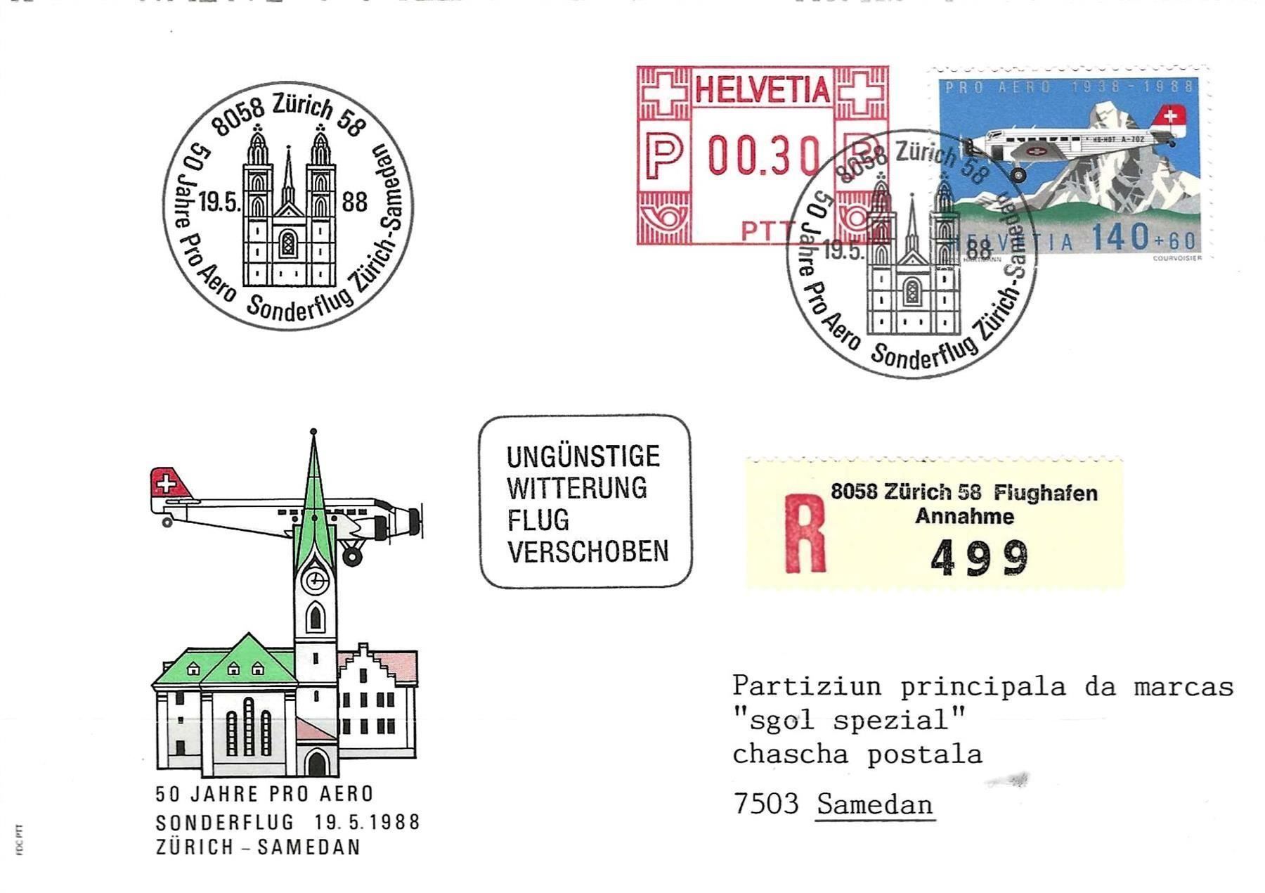 Buste & buste per spedizione: Swissair Einschreiben 1988 – Usato da Koblenz venduto da Markenhimmel