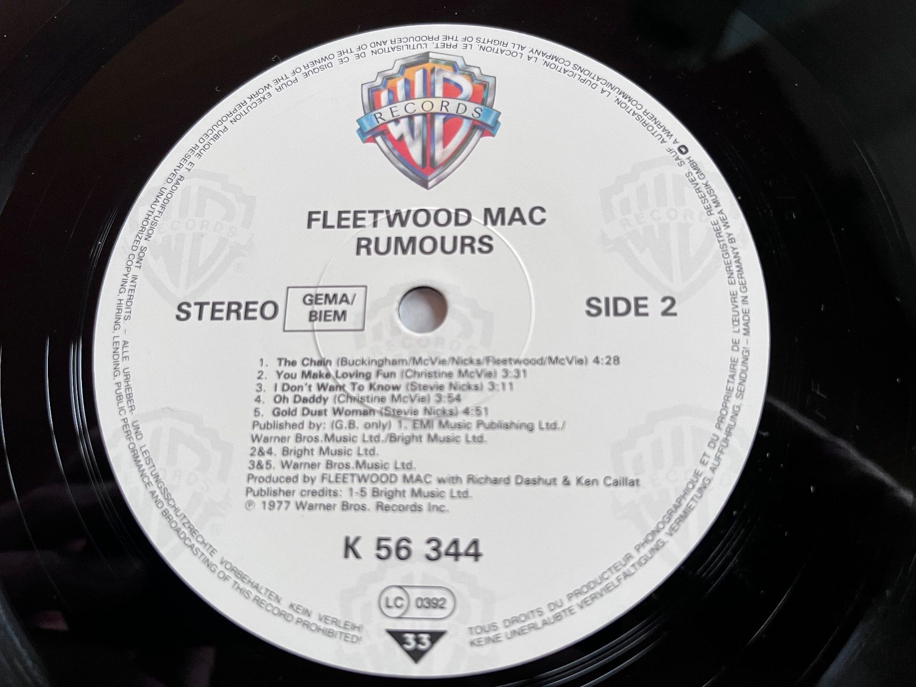 Dischi in vinile: Fleetwood Mac - Rumours – Usato da Giebenach venduto da Wurlitzer70 1