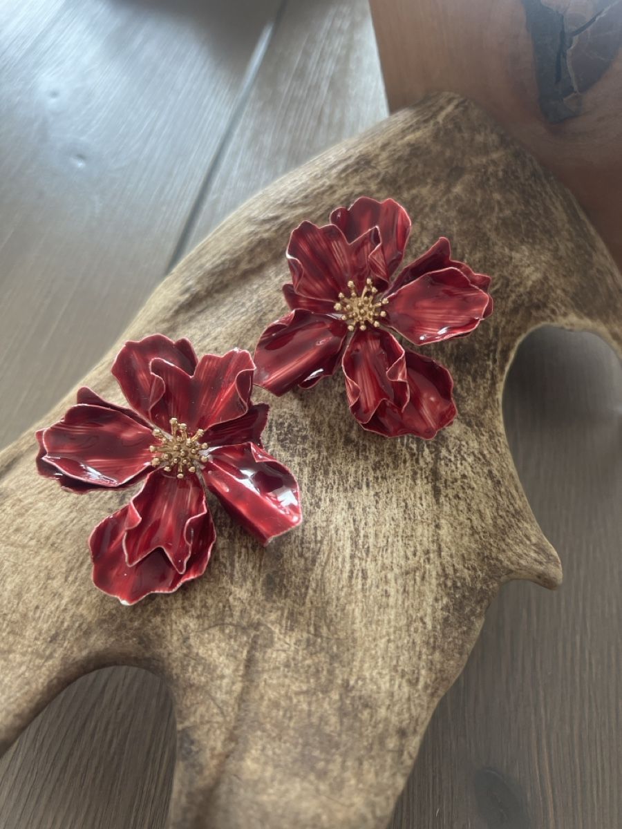 Ohrringe & -stecker: Rote Blumenohrringe – Neu (gemäss Beschreibung) aus Seon von Sunny-Schmuck78