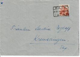 Brief Bahnpost Caux