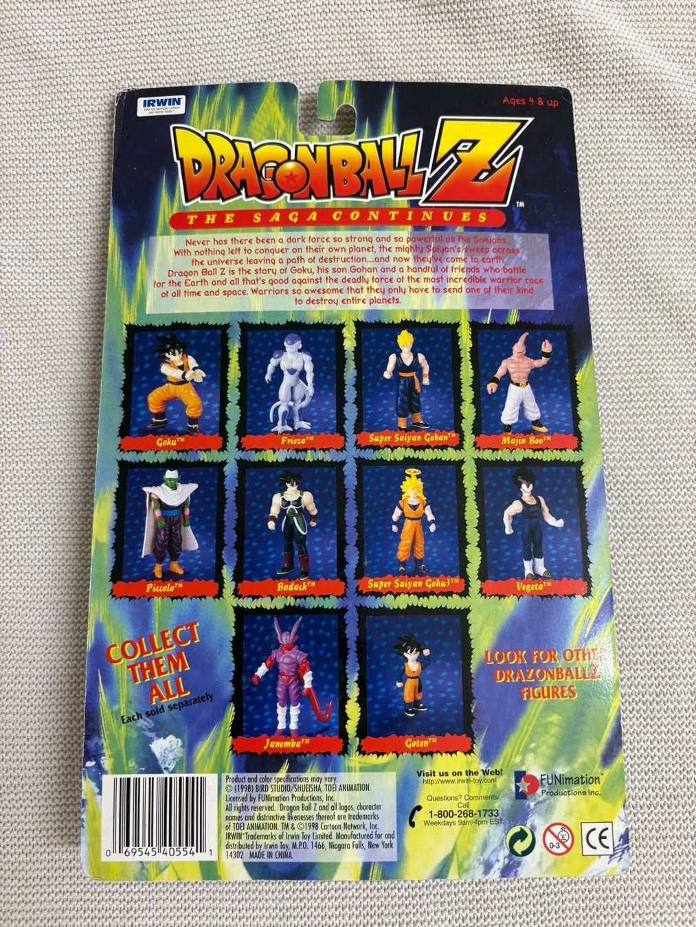 Statuette: Dragonball Z Irwin Super Warriors Poseable Action-Figur 1998 – Nuovo e nell'imballaggio originale da Ottenbach venduto da TimelessEmotions. 2