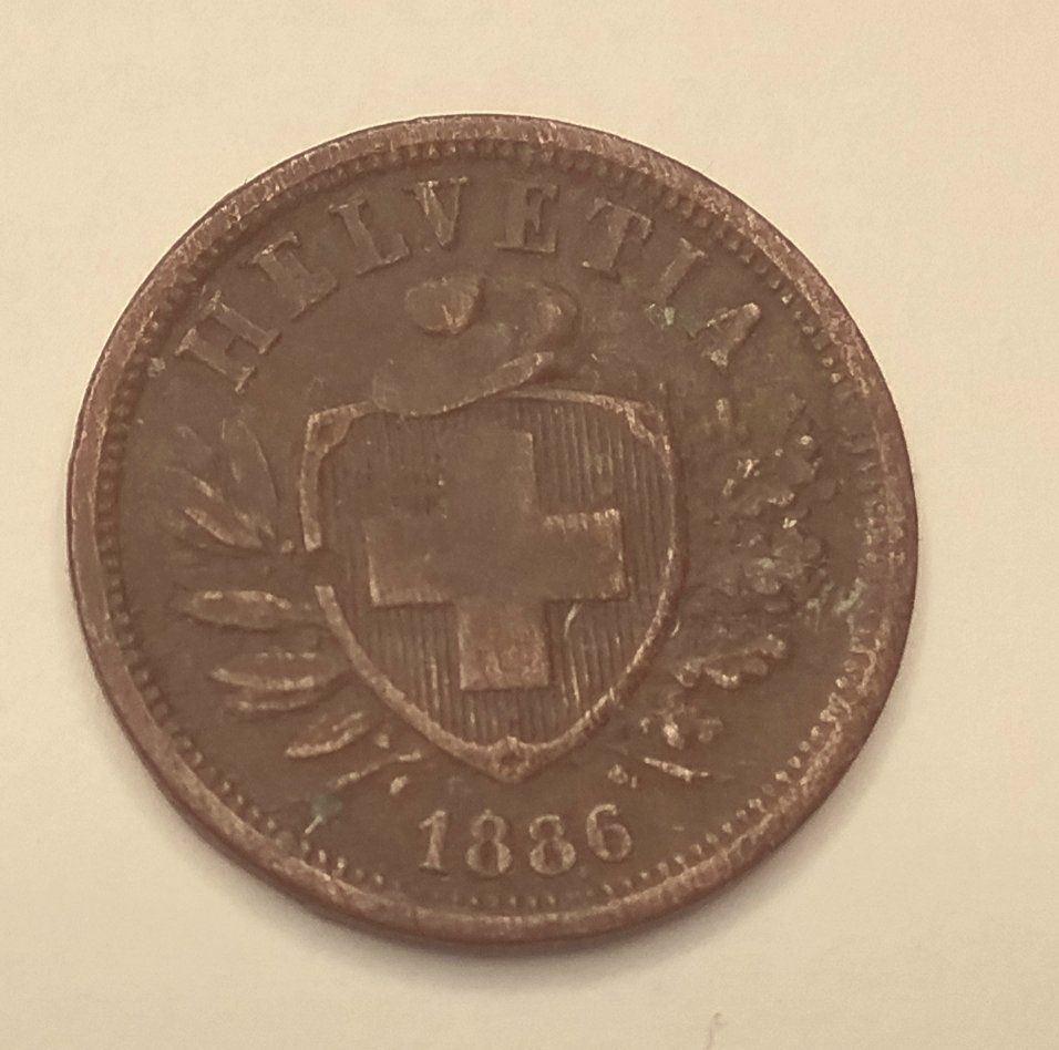 Tutti le monete: 2 centesimi CH 1886 – Usato da Minusio venduto da epp_cty9