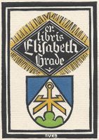 Ex-libris héraldique Elisabeth Grade, par BUKO
