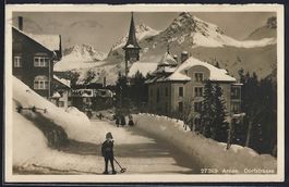 AK Arosa, Dorfstrasse im Winter, 1928