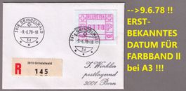 ATM A3ll_RARES FARBBAND II_9.6.78 Grindelwald_1. Frühdatum !