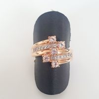 Ring Rosegold 925 Silber Zirkonia Grösse 17.1 mm