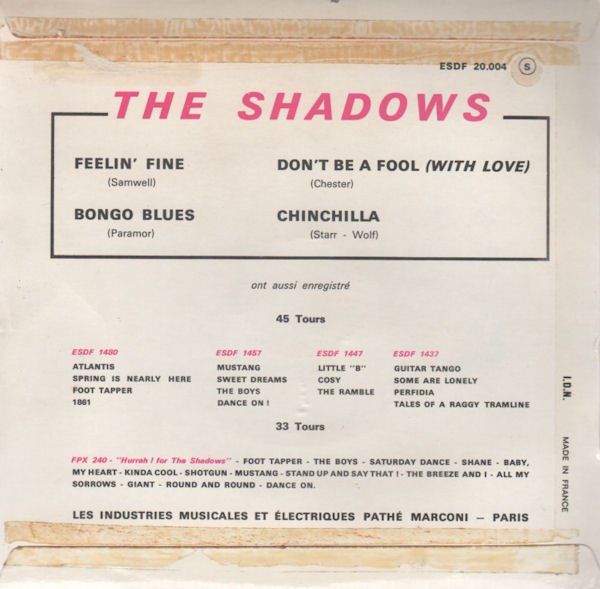 Dischi in vinile: Vinyl Single 7" -The Shadows - Feelin' Fine – Usato da Fällanden venduto da Roli12 1