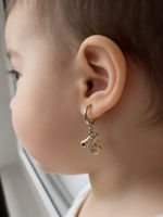 Vergoldete Edelstahl Kinderohrringe