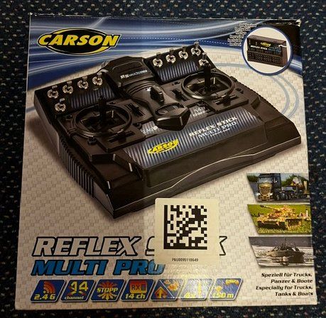 Carson Telecomando: Fernsteuerung Carson Reflex Stick Multi Pro 14 Kanal – Nuovo e nell'imballaggio originale da Ascona venduto da Patepet