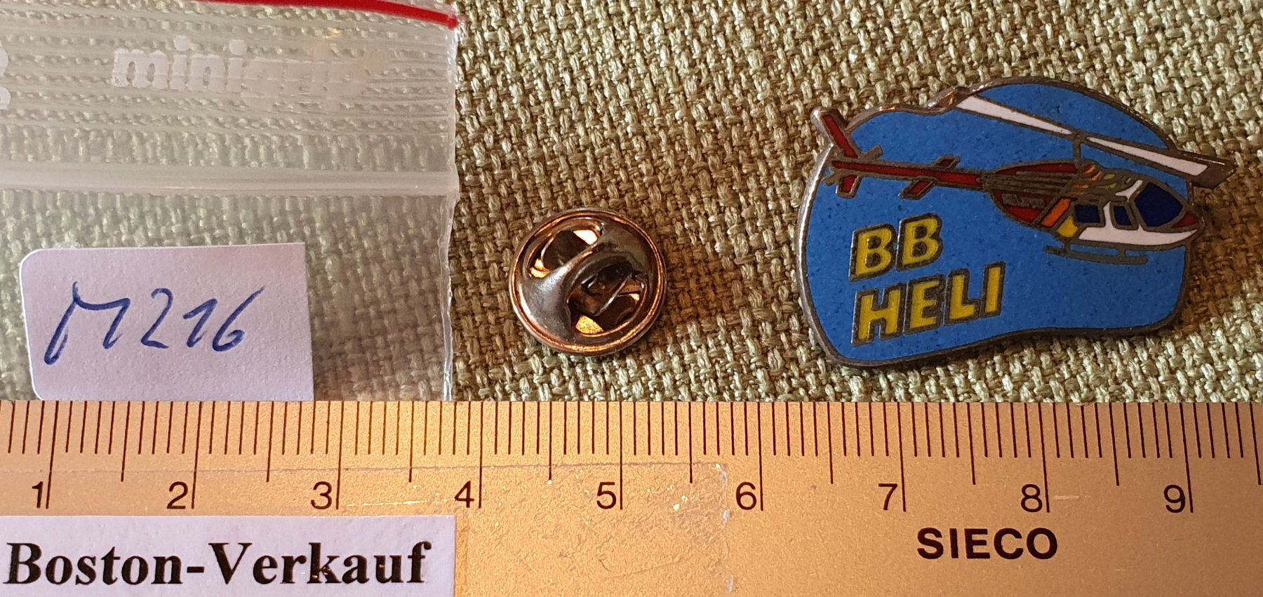 Placchette & Badge: M216 - Pin BB Heli - Helikopter Nr. 083 – Usato da Reinach BL venduto da Boston-Verkauf 1