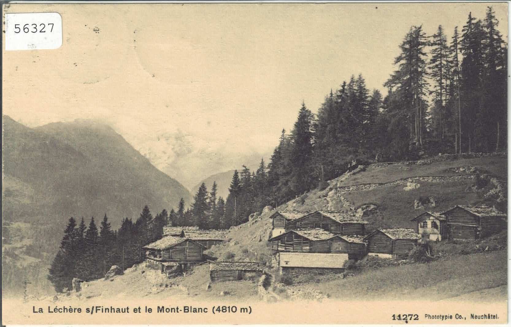 Cartoline postali: La Lechere s/Finhaut et le Mont-Blanc – Usato da Ettingen venduto da Kartenplanet