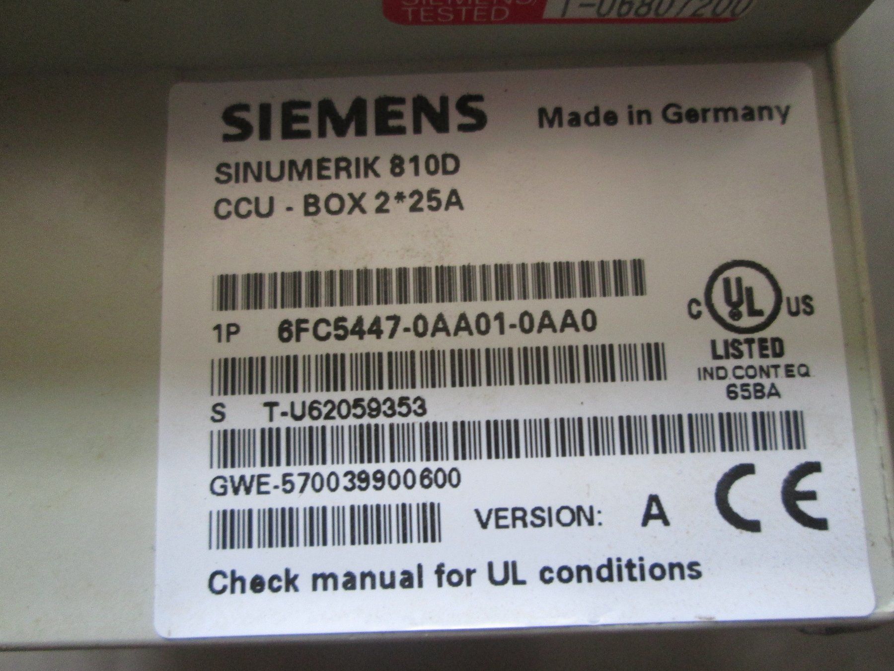 Siemens Elektronikbauteile: Siemens Sinumerik 810D CPU mit Simodrive – Gebraucht aus Steffisburg von Schwabis 3