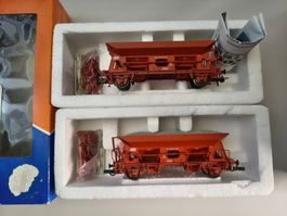 Roco H0, 2x Schotterwagen Xds der BT mit Ladung #1