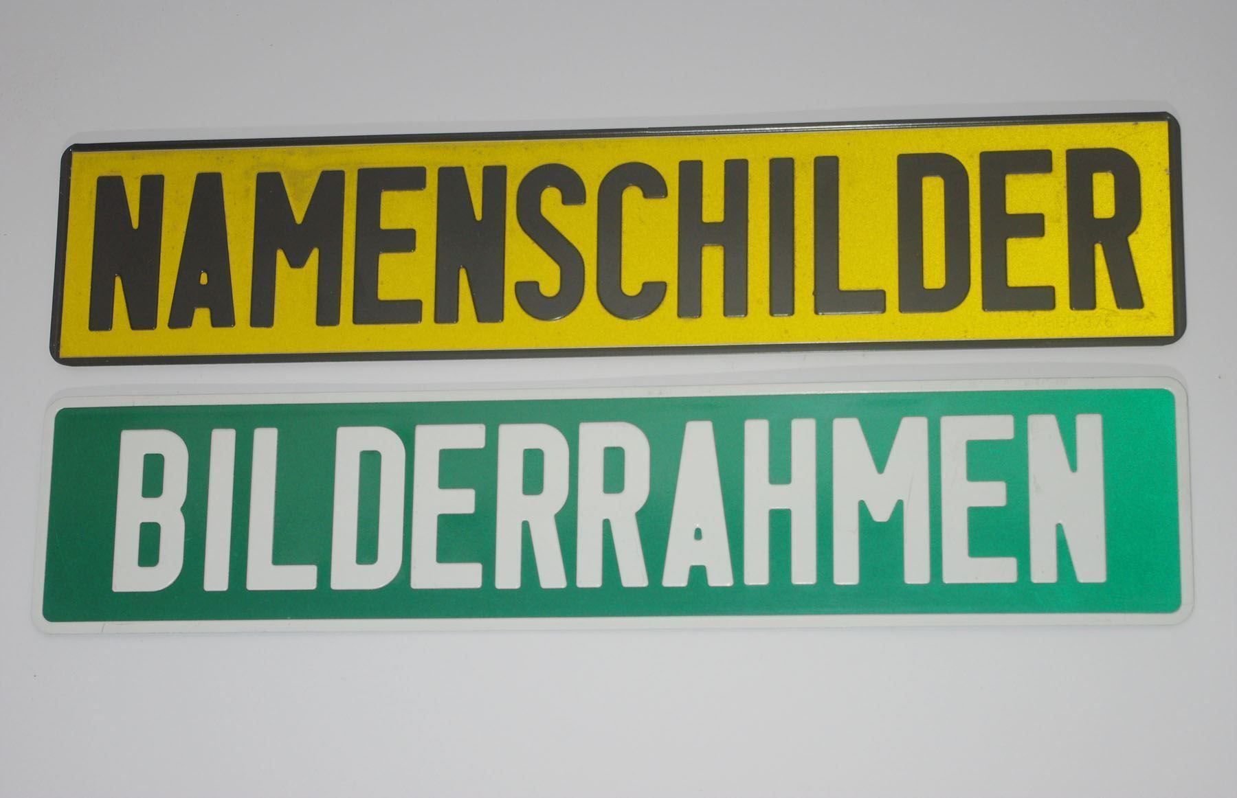 Schilder: 2 Aluschilder Bilderrahmen Namenschilder – Gebraucht aus Meggen von Brockitare 1
