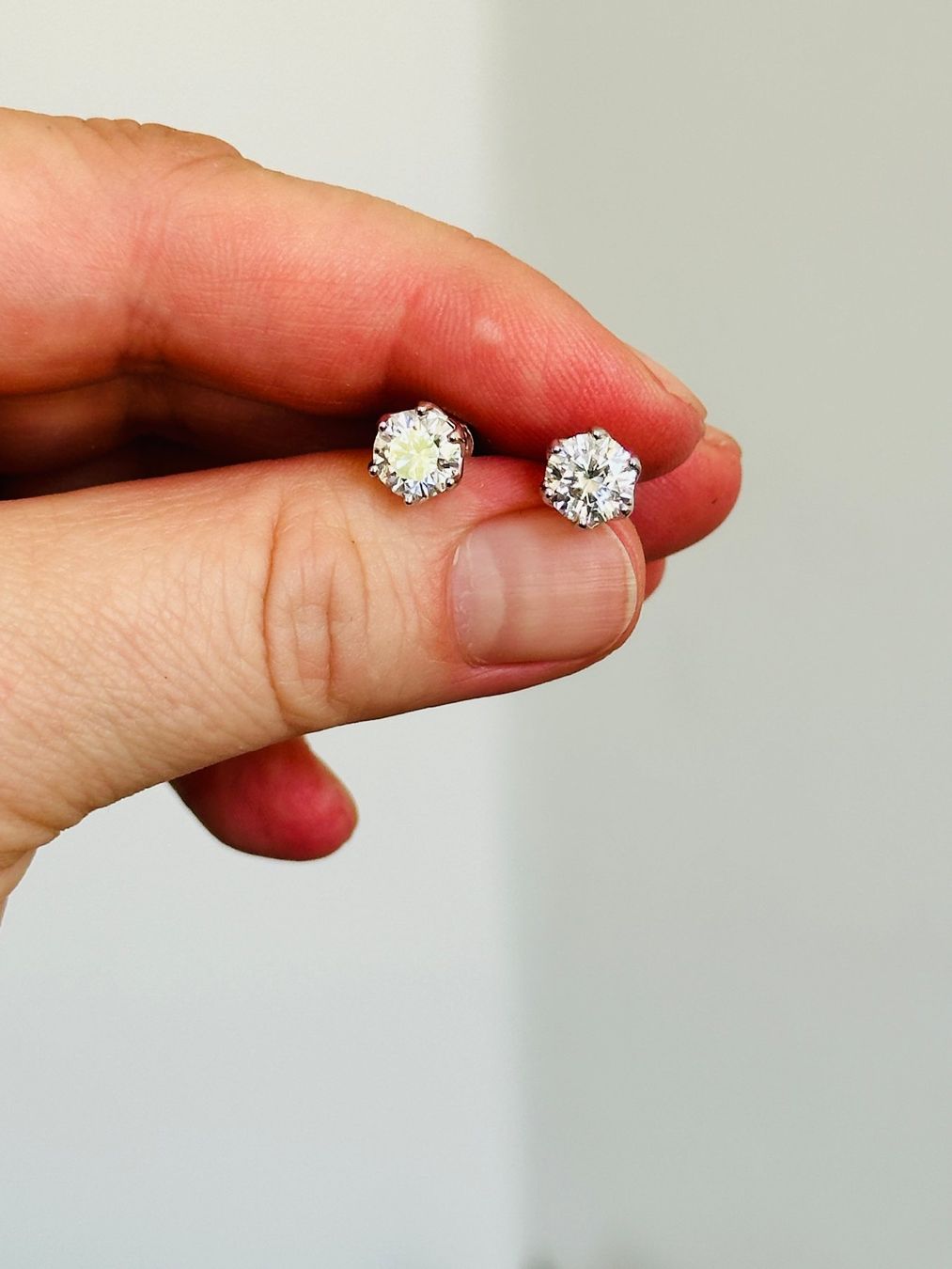 Orecchini pendenti & Orecchini a lobo: 2.00(total)ct VVS1WHITE MOISSANITE earrings with certificate – Nuovo e nell'imballaggio originale da Genève venduto da AWWA 4