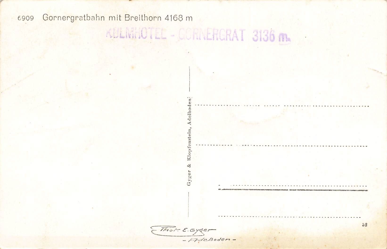 Ansichtskarten: Gornergrat bahn Breithorn – Gebraucht aus Biasca von Blenio71 1