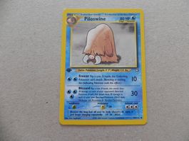 Pokémon Sammelkarte Piloswine 1995-2000  HP Engl. 1. Edition