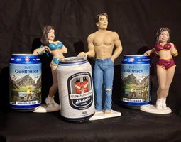 Bottoms Up R. Demars Ganz Pin-Up Vintage Retro can holder