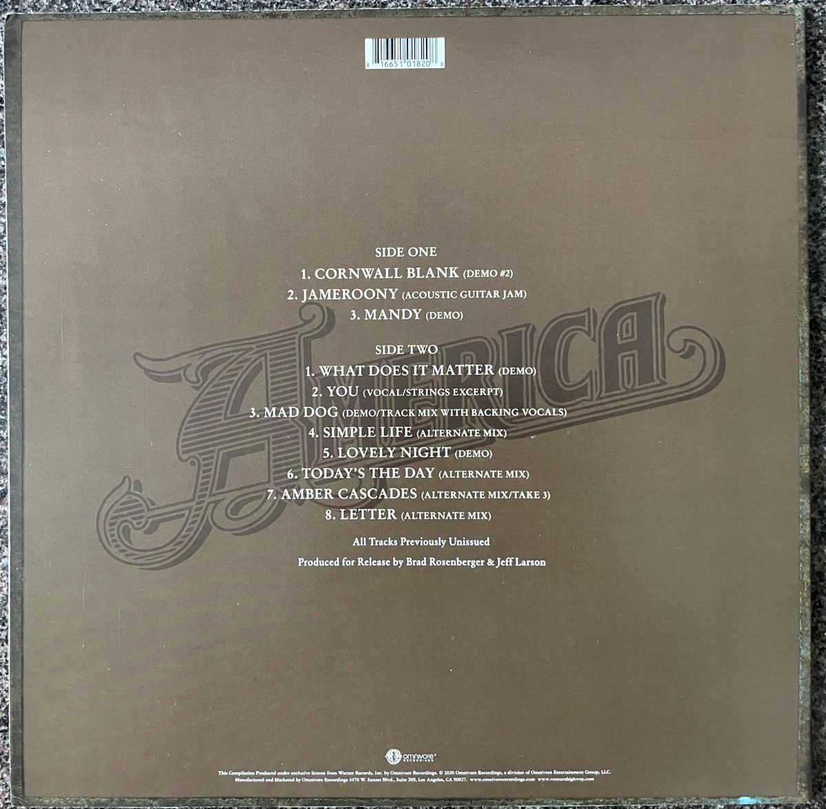 Dischi in vinile: America - Heritage 2 - Vinyl LP – Usato da Olten venduto da Bluespapst 1
