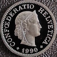 10 Rappen 1990 pp / aus Münzsatz / in einer Münzkapsel