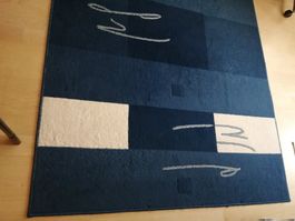 Teppich blau weiss gemustert Grösse 160x227 cm guter Zustand