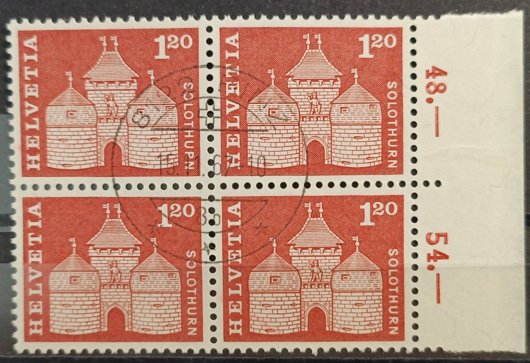 Alle Briefmarken: 1960 Baseltor Solothurn Viererblock – Neu (gemäss Beschreibung) aus Dübendorf von goeggi79