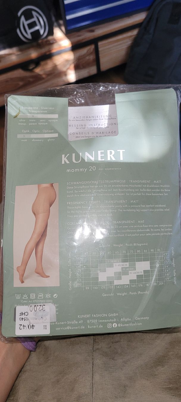 Kunert Calze & Collant: Schwangerschafts- Strumpfhose - Kunert ca Gr. M – Usato da Winterthur venduto da furrerlu 1