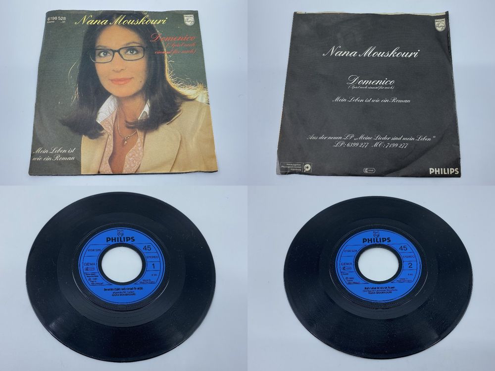 Dischi in vinile: Nana Mouskouri - Domenico - Mein Leben ist wie ein Roman – Usato da Langwiesen venduto da Restposten-24