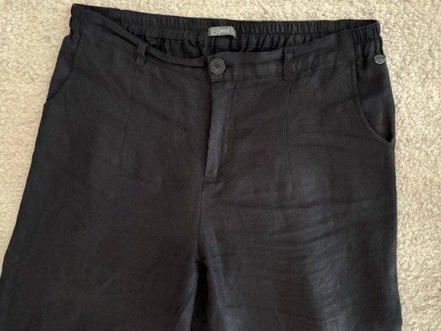 Nile Hosen: NILE Culotte Leinenhose, schwarz, Gr. L – Gebraucht aus Bassersdorf von golden_sun 1